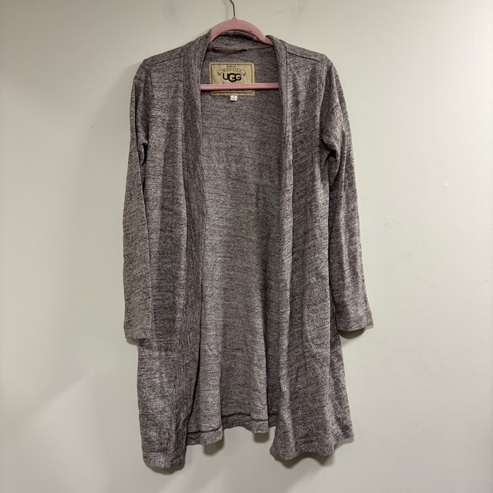 UGG Heathered Gray Knit Cardigan Sweater